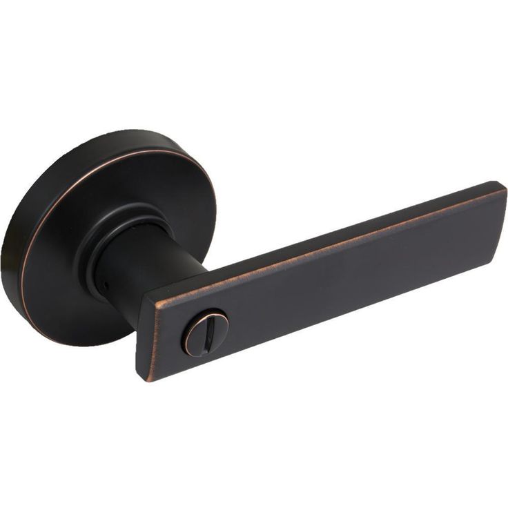 Westwood Bright Chrome Bed/Bath Door Lever with Round Rose