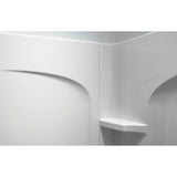 Ensemble 33-1/4 in. x 60 in. x 55-1/4 in. 3-piece Direct-to-Stud Shower Wall Set in White - Super Arbor