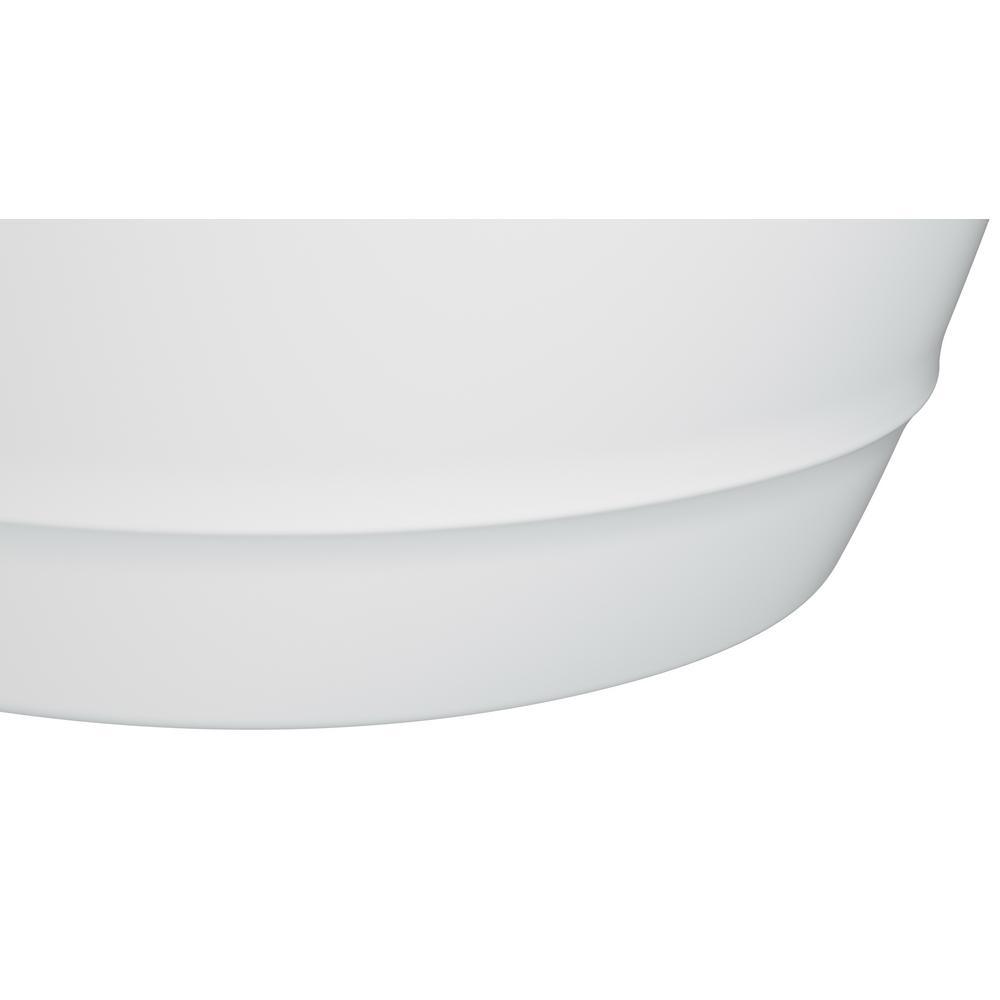 Johanna 59 in. x 30 in. Acrylic Flatbottom Freestanding Soaking Bathtub in White - Super Arbor