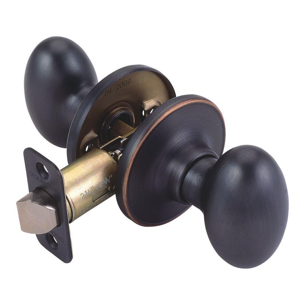 Egg Oil-Rubbed Bronze Passage Hall/Closet Door Knob - Super Arbor