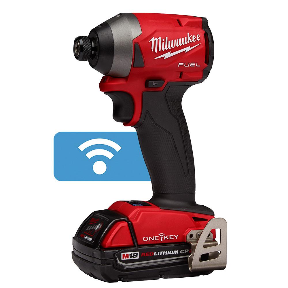 M18 FUEL ONE-KEY 18-Volt Lithium-Ion Brushless Cordless 1/4 in. Hex Impact Driver Kit W/ (2) 2.0Ah Batteries, Hard Case - Super Arbor