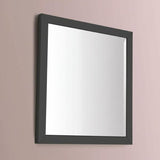 Home Decorators Collection 28 in. x 32 in. Grey Bathroom Vanity Mirror