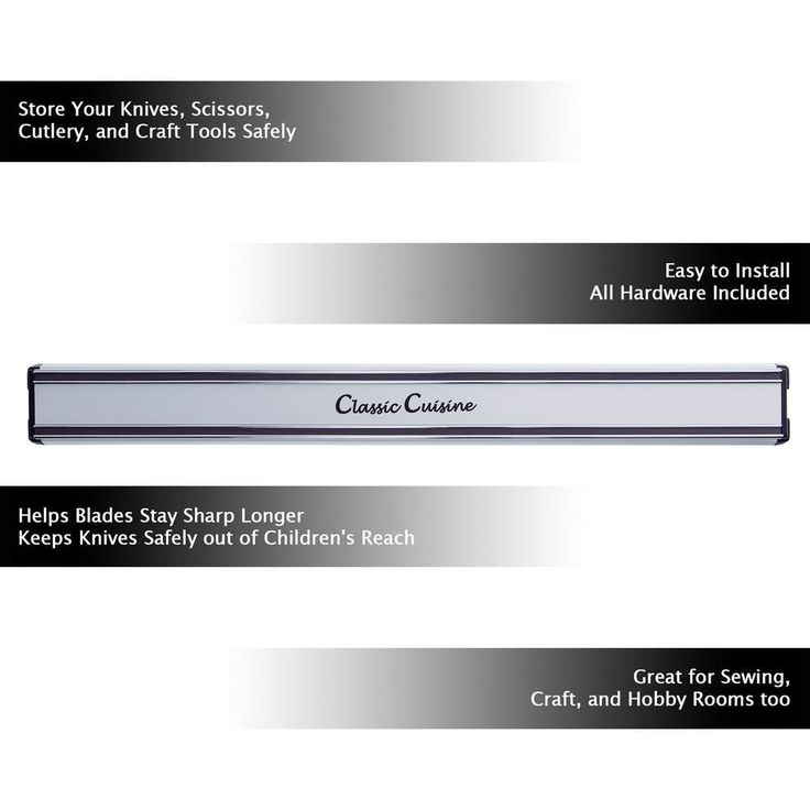16. in. Stainless Magnetic Aluminum Bar Storage Strip