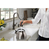 Thierry Two Handle Pull-Down Sprayer Kitchen Faucet with Soap Dispenser in Oil-Rubbed Bronze - Super Arbor