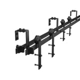 8 ft./96 in. Black Bypass Sliding Barn Hardware Track Kit for Double Wood Doors with Non-Routed Door Guide - Super Arbor