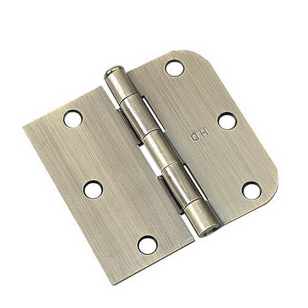 Full Mortise Inset Brushed Nickel Hinge (3-Pack) - Super Arbor