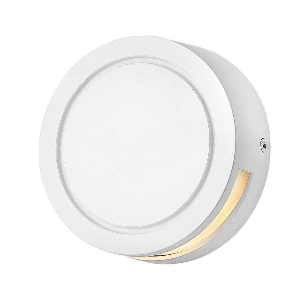 Modern Low-Voltage Satin White Integrated LED Round Stair Light - Super Arbor