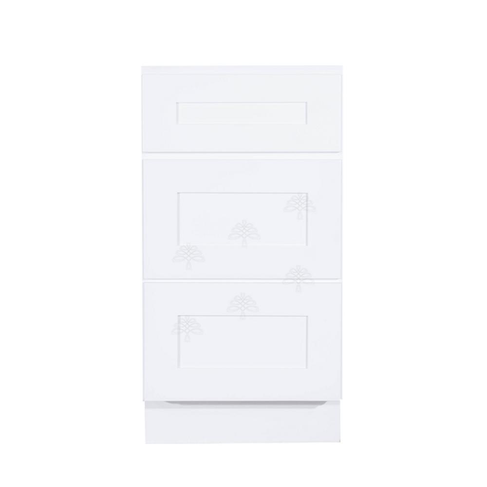 Lancaster Shaker Assembled 30 in. W x 21 in. D x 32.5 in. H Bath Vanity Sink Base Cabinet with 2 Right Drawers in White - Super Arbor