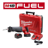 M18 FUEL 18-Volt Lithium-Ion Brushless Cordless SAWZALL Reciprocating Saw Kit W/(2) 5.0Ah Batteries, Charger & Hard Case - Super Arbor