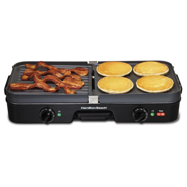 3 in 1 180 sq. in. Black Indoor Grill with Removable Grids