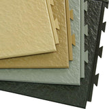 Greatmats Hiddenlock Slate Top Gray 12 in. x 12 in. x 1/4 in. PVC Plastic Interlocking Basement Floor Tile (Case of 20)