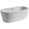 Synergy 68 in. x 36 in Soaking Bathtub with Center Drain in White