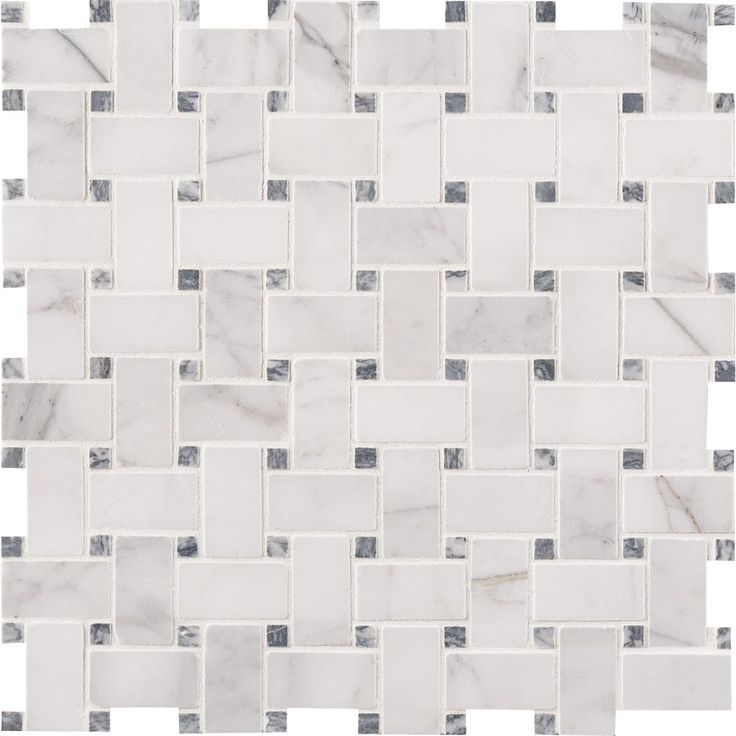 MSI Calacatta Cressa Basket Weave 12 in. x 12 in. x 10 mm Honed Marble Mesh-Mounted Mosaic Tile (10 sq. ft. / case)