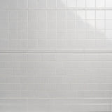 Sarina Vintage White 4x4 Glossy Crackled Ceramic Wall Tile by Lux Tile