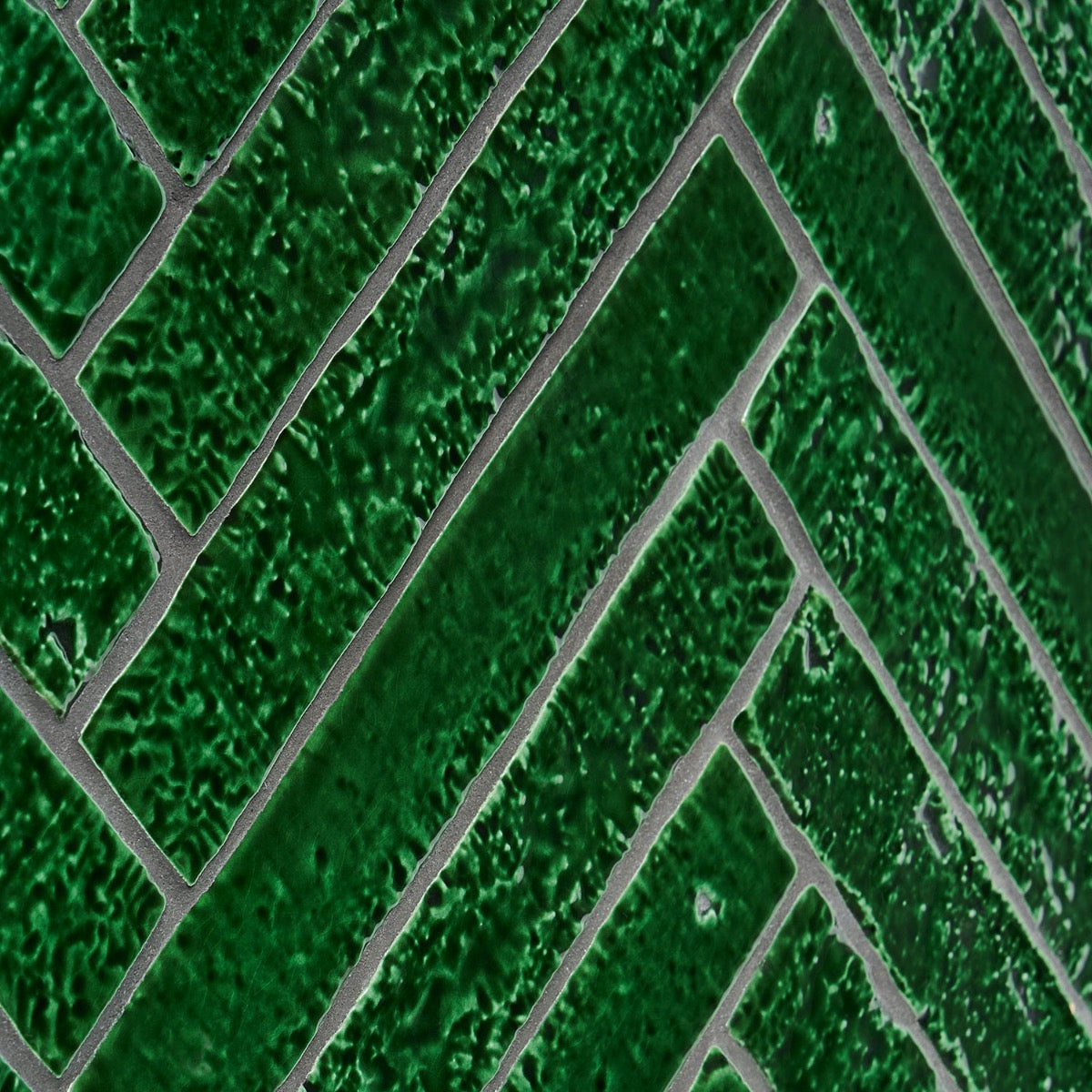 Wabi Sabi Emerald Green 1.5x9 Crackled Glossy Ceramic Tile by Lux Tile