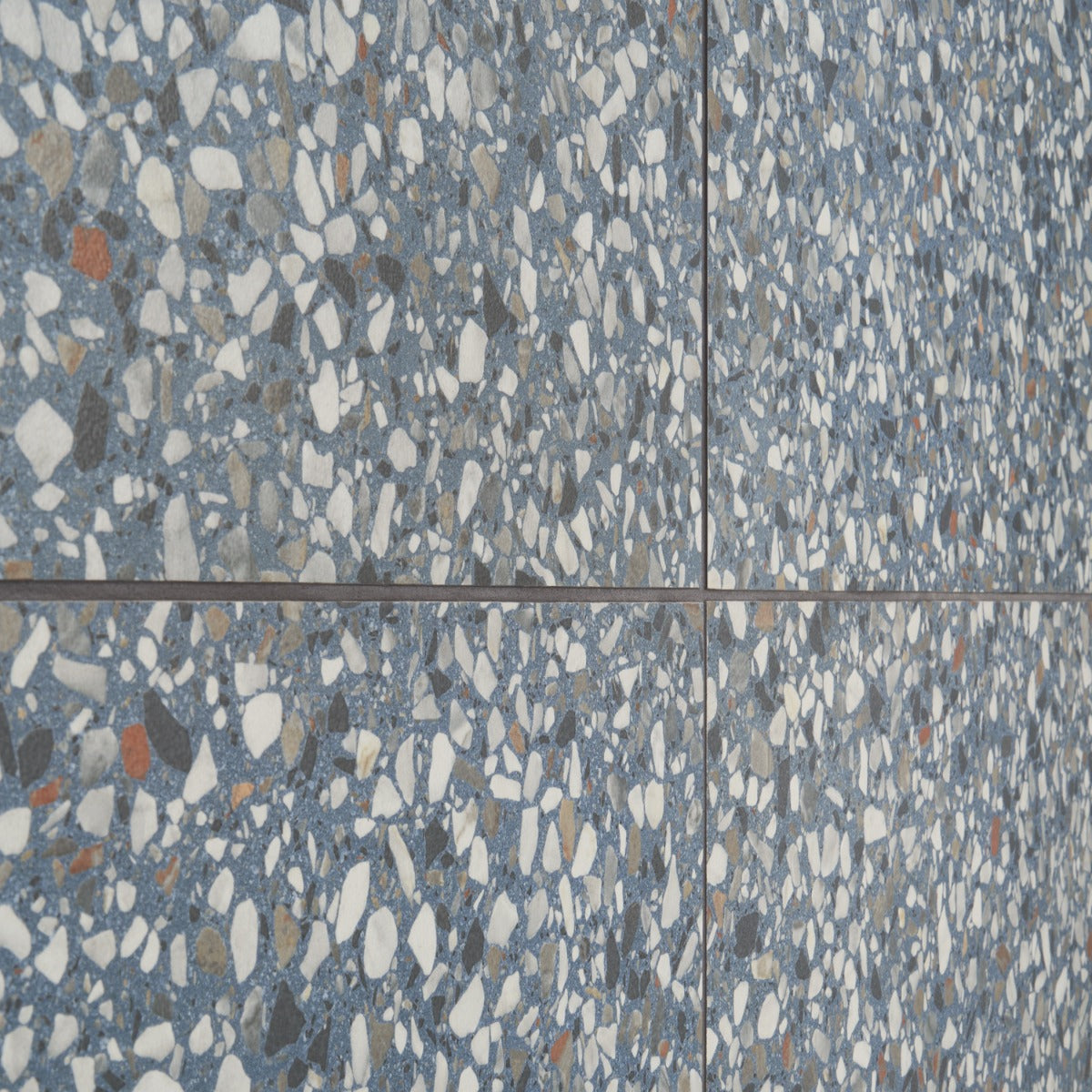 Kobe Flakes Ocean Blue 24x24 Terrazzo Look Matte Porcelain Tile - Lux Tile