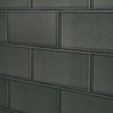 Seaside Ash Gray 4x8 Crackled Glossy Ceramic Tile - Lux Tile
