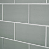 Seaside Steel Blue Crackled Glossy Ceramic Tile - 4x8 Inch