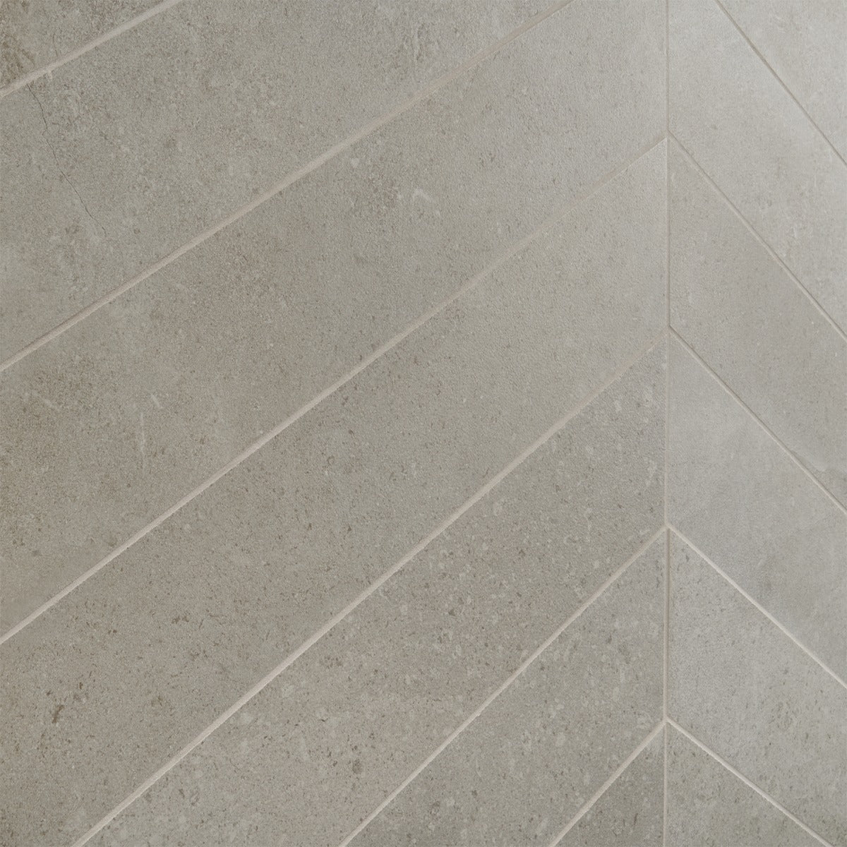 Lux Tile New Rock Fumo Light Gray 4x21 Chevron Matte Porcelain Tile