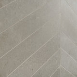 Lux Tile New Rock Fumo Light Gray 4x21 Chevron Matte Porcelain Tile