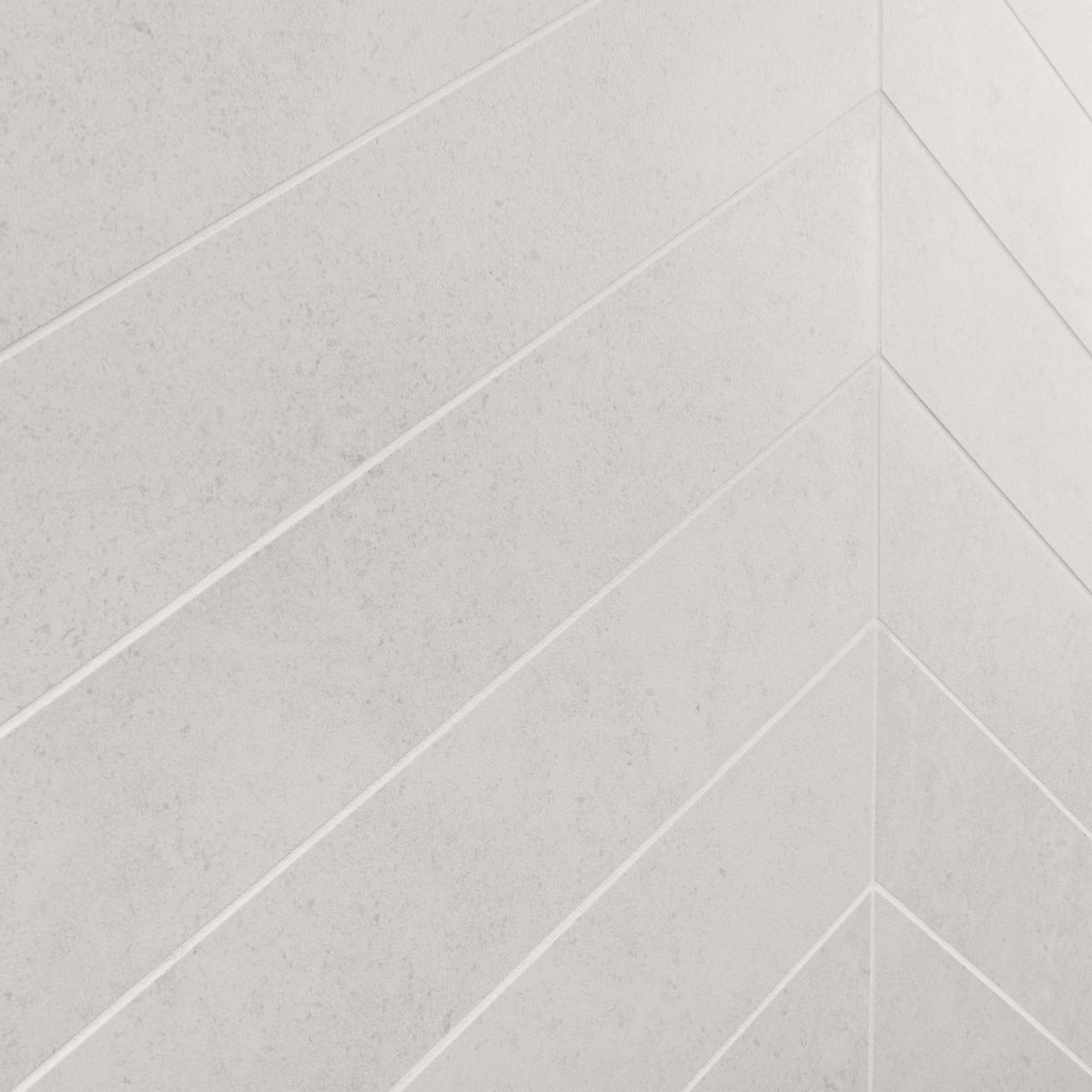 Lux Tile New Rock Perla White 4x21 Chevron Matte Porcelain Tile