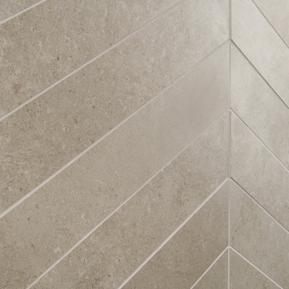New Rock Tortora Beige 4x21 Chevron Matte Porcelain Tile - Lux Tile