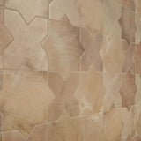 Lux Tile Parma Cotto Brown Matte Star and Cross 6" Terracotta Look Porcelain Tile