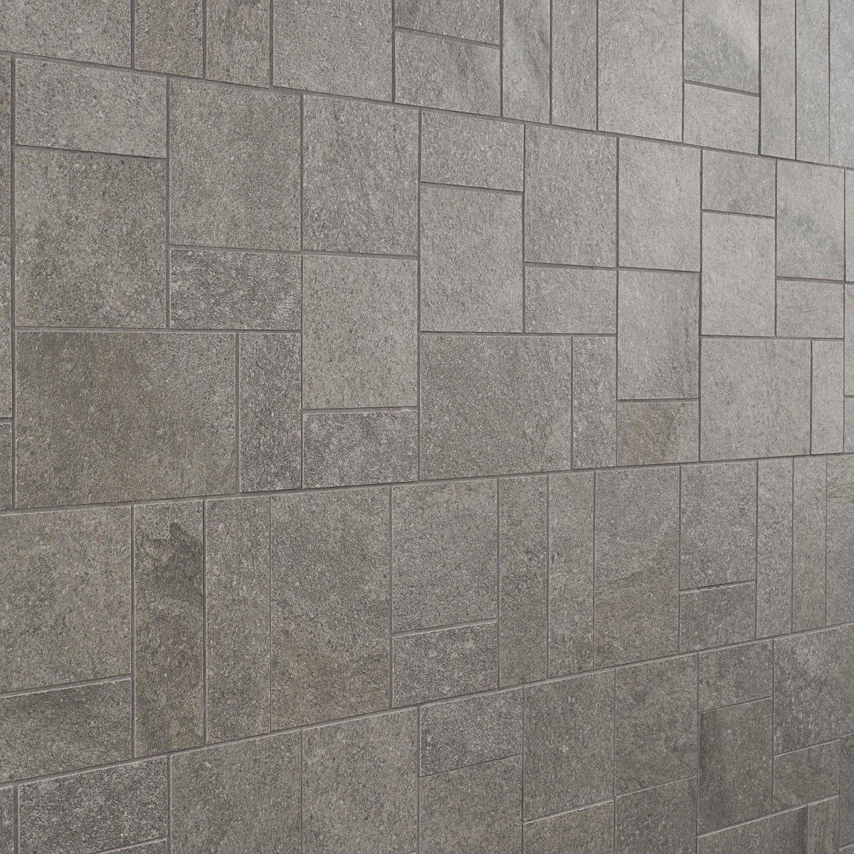 Acadia French Pattern Gray Porcelain Mosaic Tile - Lux Tile