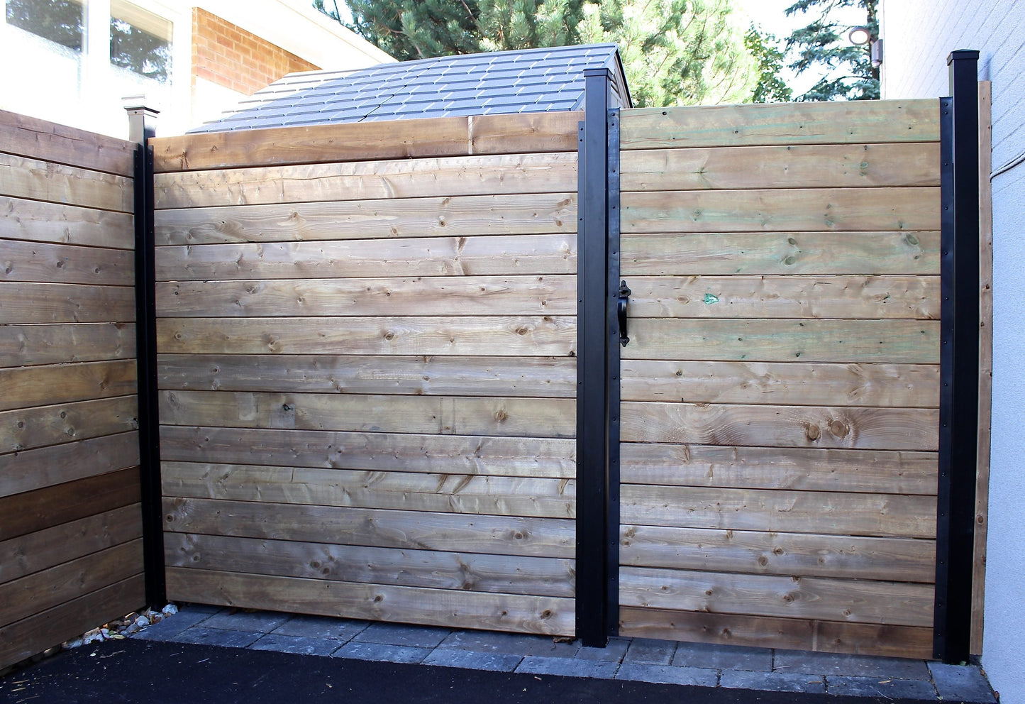 Slipfence 6-ft H x 1-1/2-in W Black Aluminum Privacy Fence Channel Kit