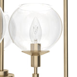 Hunter Xidane 3-Light Alturas Gold Mid-century Clear Glass Geometric LED Medium Hanging Kitchen Island Light
