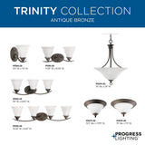 Progress Lighting Trinity 3-Light Antique Bronze Transitional Chandelier
