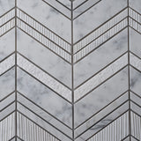 Apollo Tile Sparta Gray 13-in x 14-in Polished Natural Stone Marble Chevron Patterned Floor and Wall Tile (6.09-sq. ft/ Carton)