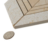 Apollo Tile (Sample) Sparta Beige 4-in x 4-in Polished Marble Chevron Marble Look Floor and Wall Tile