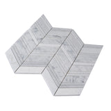 Apollo Tile Sparta Gray 13-in x 14-in Polished Natural Stone Marble Chevron Patterned Floor and Wall Tile (6.09-sq. ft/ Carton)