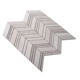 Apollo Tile (Sample) Sparta Wooden Beige 4-in x 4-in Polished Marble Chevron Mosaic Floor and Wall Tile