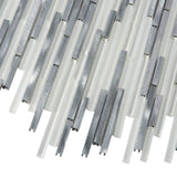 Apollo Tile (Sample) Waterfall White and Silver 4-in x 4-in Multi-finish Marble Linear Marble Look Wall Tile