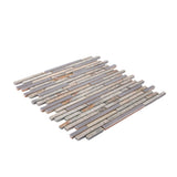 Apollo Tile (Sample) Waterfall Gray 4-in x 4-in Polished Glass/Metal/Stone Marble Linear Cement Look Wall Tile