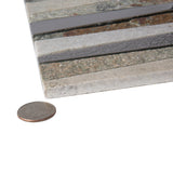 Apollo Tile (Sample) Floor and Wall Tile Gray and Beige 4-in x 4-in Polished Glass/Metal/Stone Quartz Linear Patterned Floor and Wall Tile