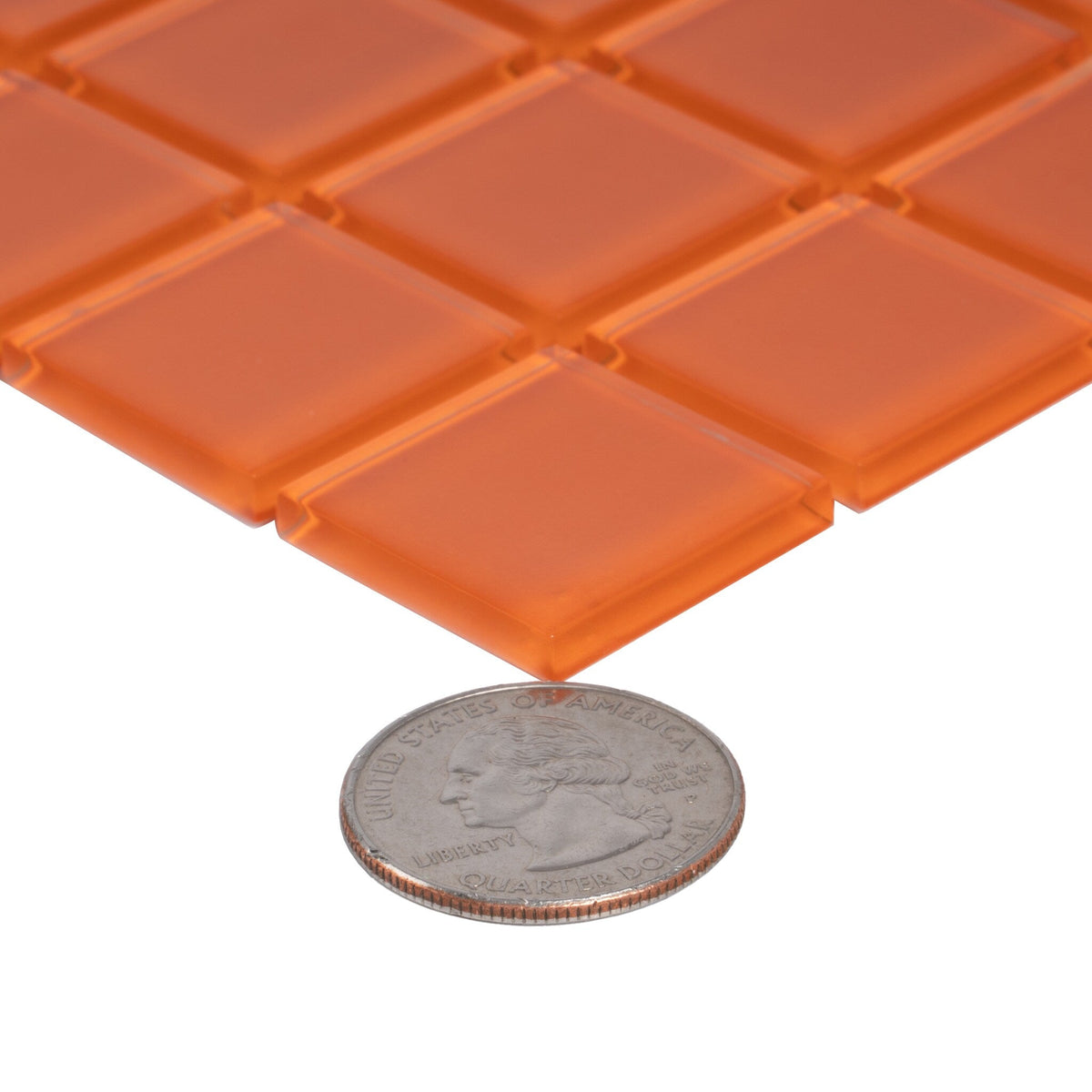 Apollo Tile (Sample) Orange 4-in x 6-in Glossy Glass Uniform Squares Mosaic Floor and Wall Tile