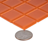 Apollo Tile (Sample) Orange 4-in x 6-in Glossy Glass Uniform Squares Mosaic Floor and Wall Tile
