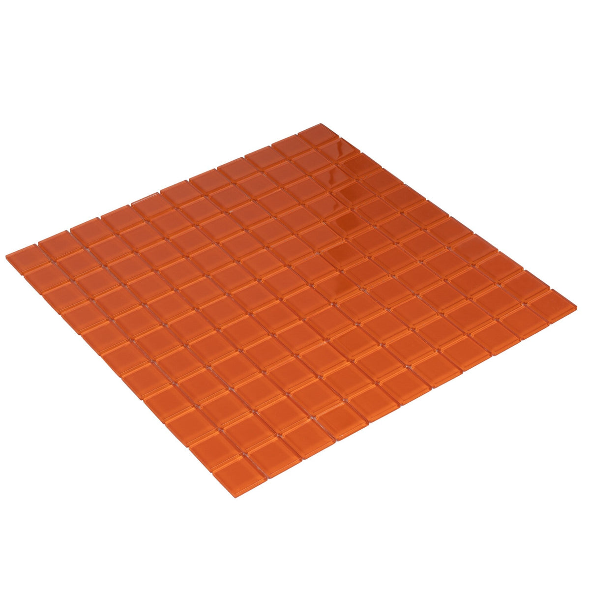 Apollo Tile (Sample) Orange 4-in x 6-in Glossy Glass Uniform Squares Mosaic Floor and Wall Tile