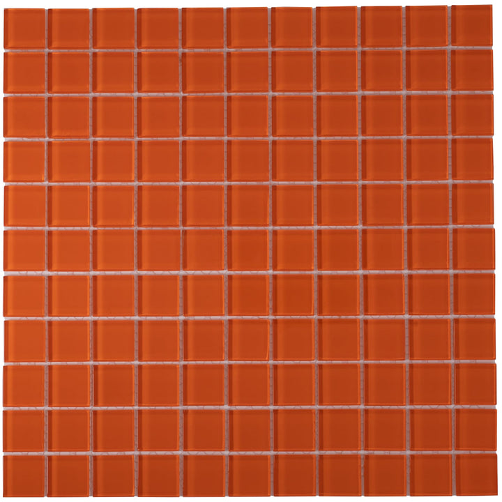 Apollo Tile (Sample) Orange 4-in x 6-in Glossy Glass Uniform Squares Mosaic Floor and Wall Tile