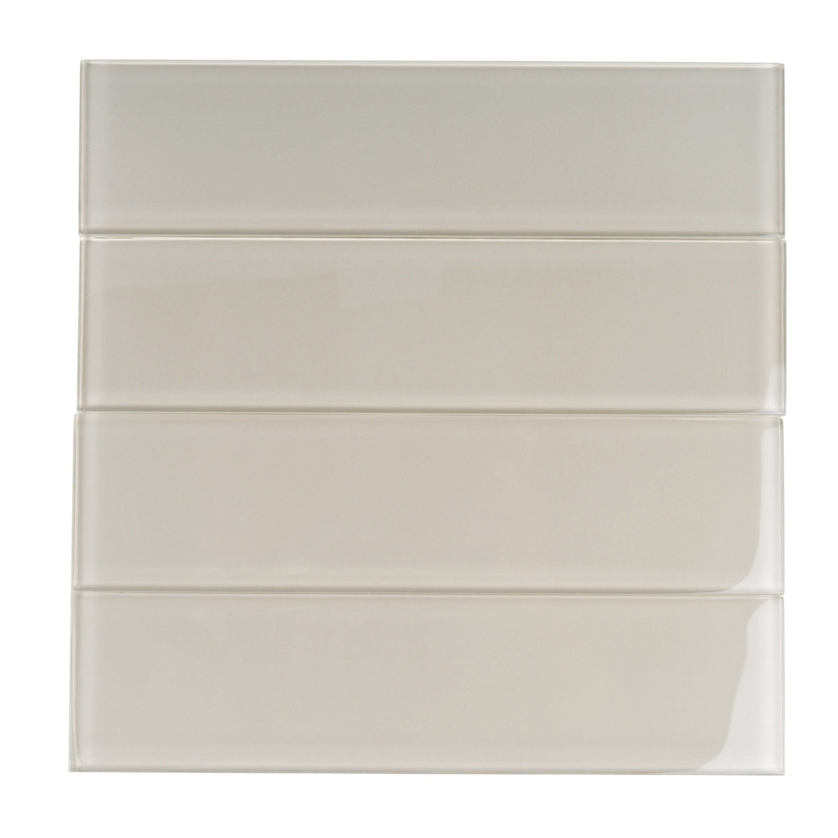 Apollo Tile (Sample) Wall Tile Abalone Gray 3-in x 12-in Glossy Glass Brick Subway Wall Tile