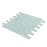 Apollo Tile (Sample) Colorway Blizzard Blue 4-in x 4-in Glossy Glass Brick Subway Floor and Wall Tile