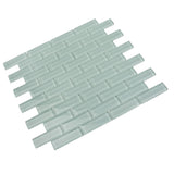 Apollo Tile (Sample) Colorway Blizzard Blue 4-in x 4-in Glossy Glass Brick Subway Floor and Wall Tile