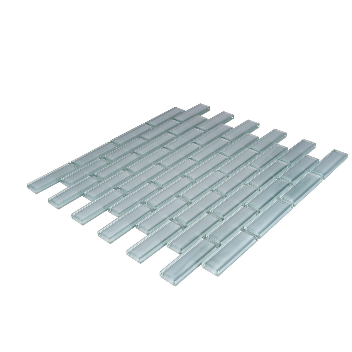 Apollo Tile (Sample) Colorway Slate Gray 4-in x 4-in Glossy Glass Brick Subway Floor and Wall Tile