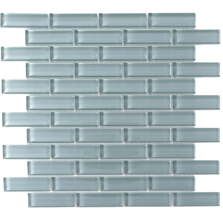 Apollo Tile (Sample) Colorway Slate Gray 4-in x 4-in Glossy Glass Brick Subway Floor and Wall Tile
