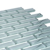 Apollo Tile (Sample) Colorway Slate Gray 4-in x 4-in Glossy Glass Brick Subway Floor and Wall Tile