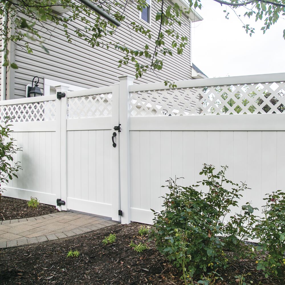 Freedom Conway 6-ft H x 8-ft W White Vinyl Fence Panel (Unassembled)
