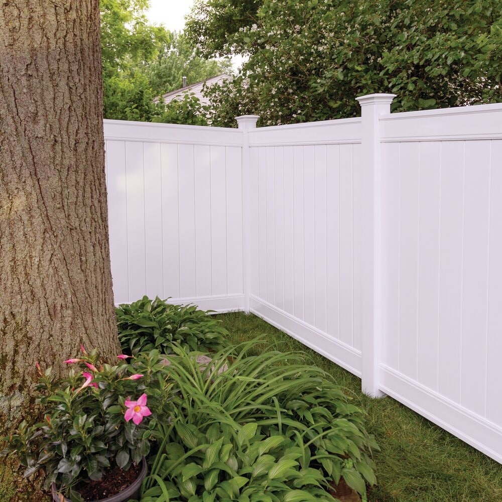 Freedom Everton 8-ft H x 5-in W White Vinyl Corner Fence Post (Unassembled)